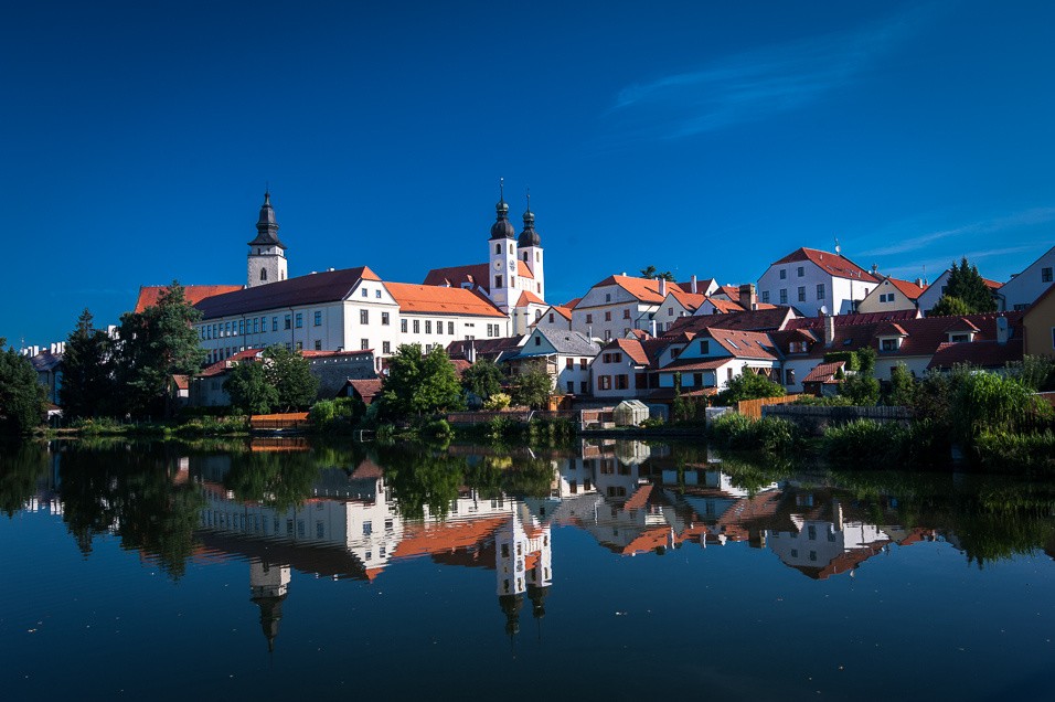 Pohled na Telč od vody