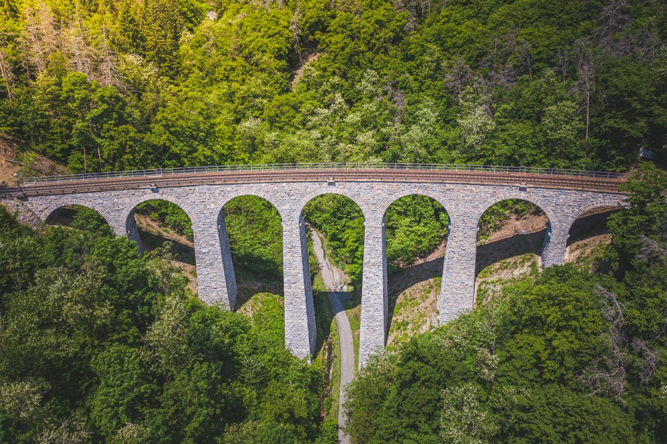 Viadukt Žampach z dronu