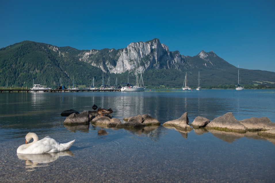 Zastávka u jezera Mondsee