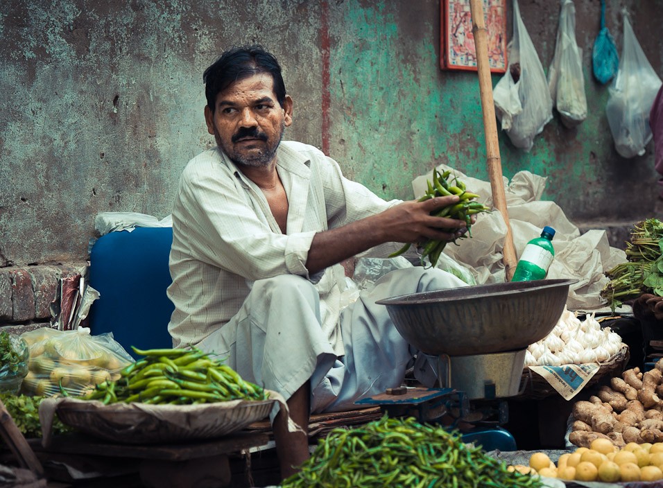 Zeleninový trh Pahar Ganj