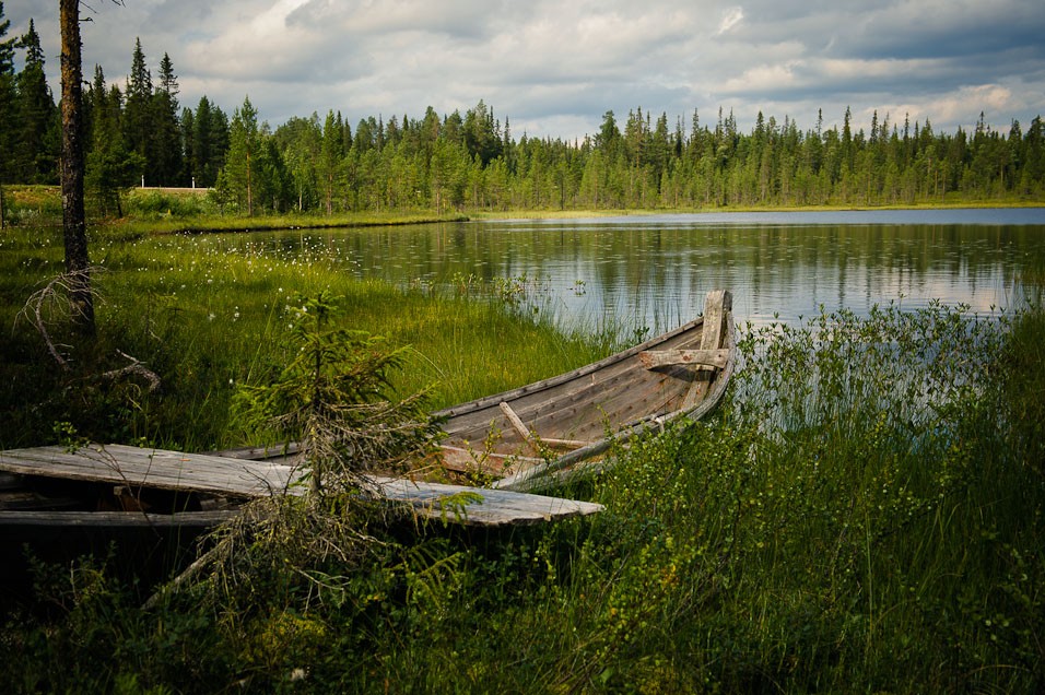 jedno z mnoha finských jezer