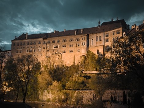 Český Krumlov by night