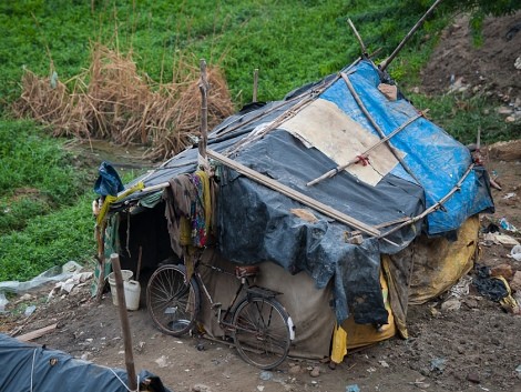 Slum v Indickém Dillí