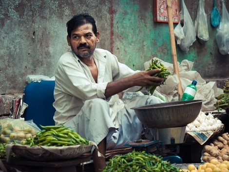 Zeleninový trh Pahar Ganj