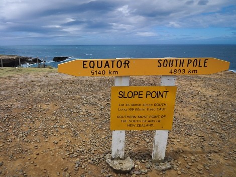 Slope point kousek od jižního pólu