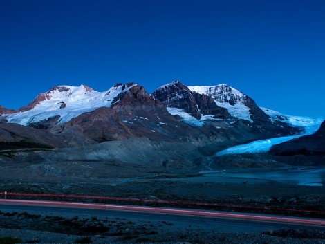 Nocování na Icefields road